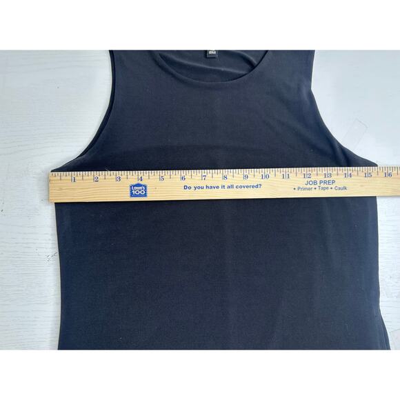 Banana Republic Black Midi Dress Timeless Elegance Split Sleeveless Summer XS - Picture 6 of 8